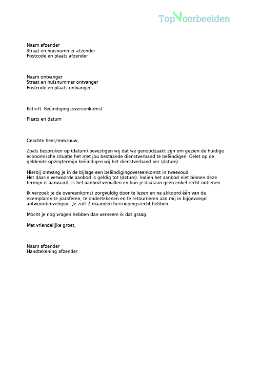 Begeleidende Brief