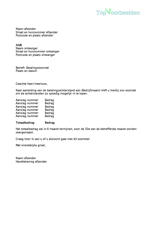 Bezwaar Belastingdienst Voorbeeldbrief  Bloemen